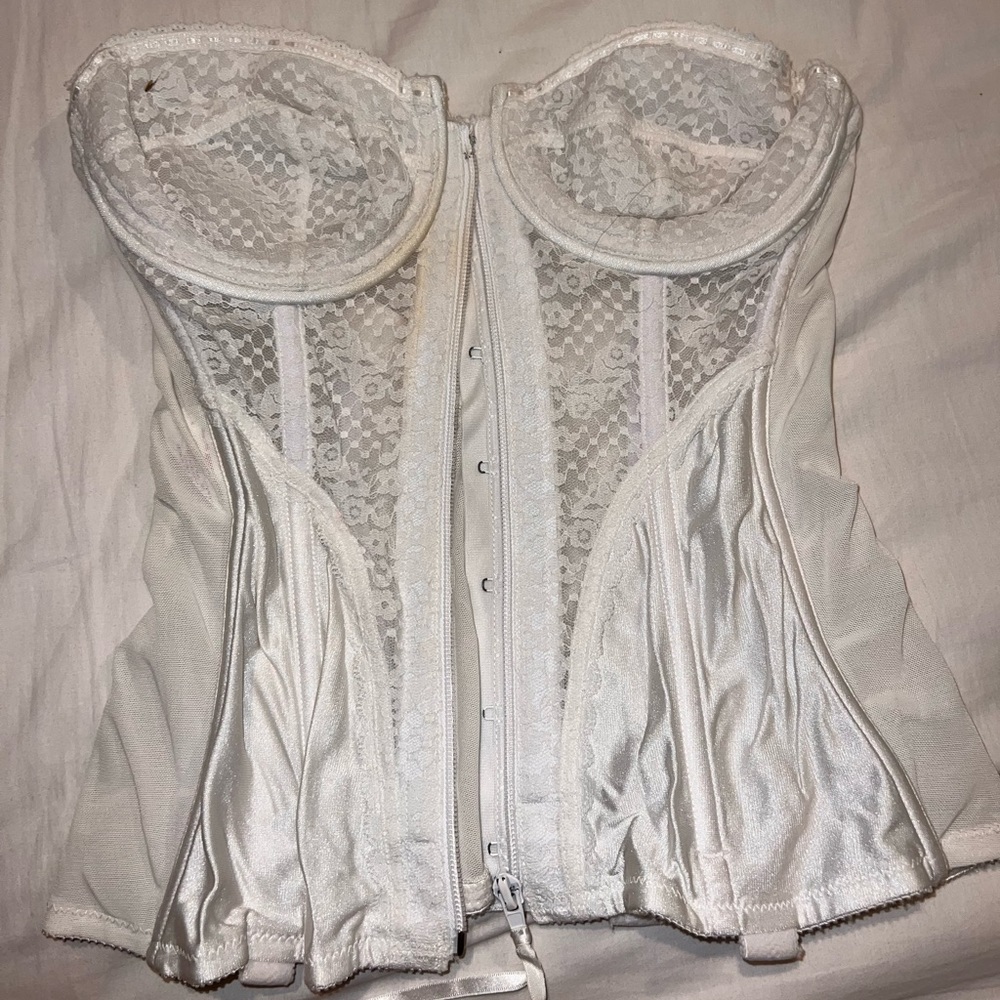 Vintage lady Marlene corset white